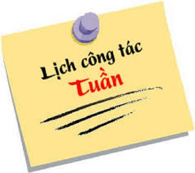 Lịch công tác tuần từ 13/12/2024 - 29/12/2024