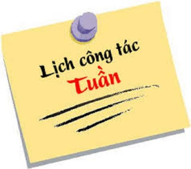 Lịch công tác tuần từ 06/01/2025 - 12/01/2025